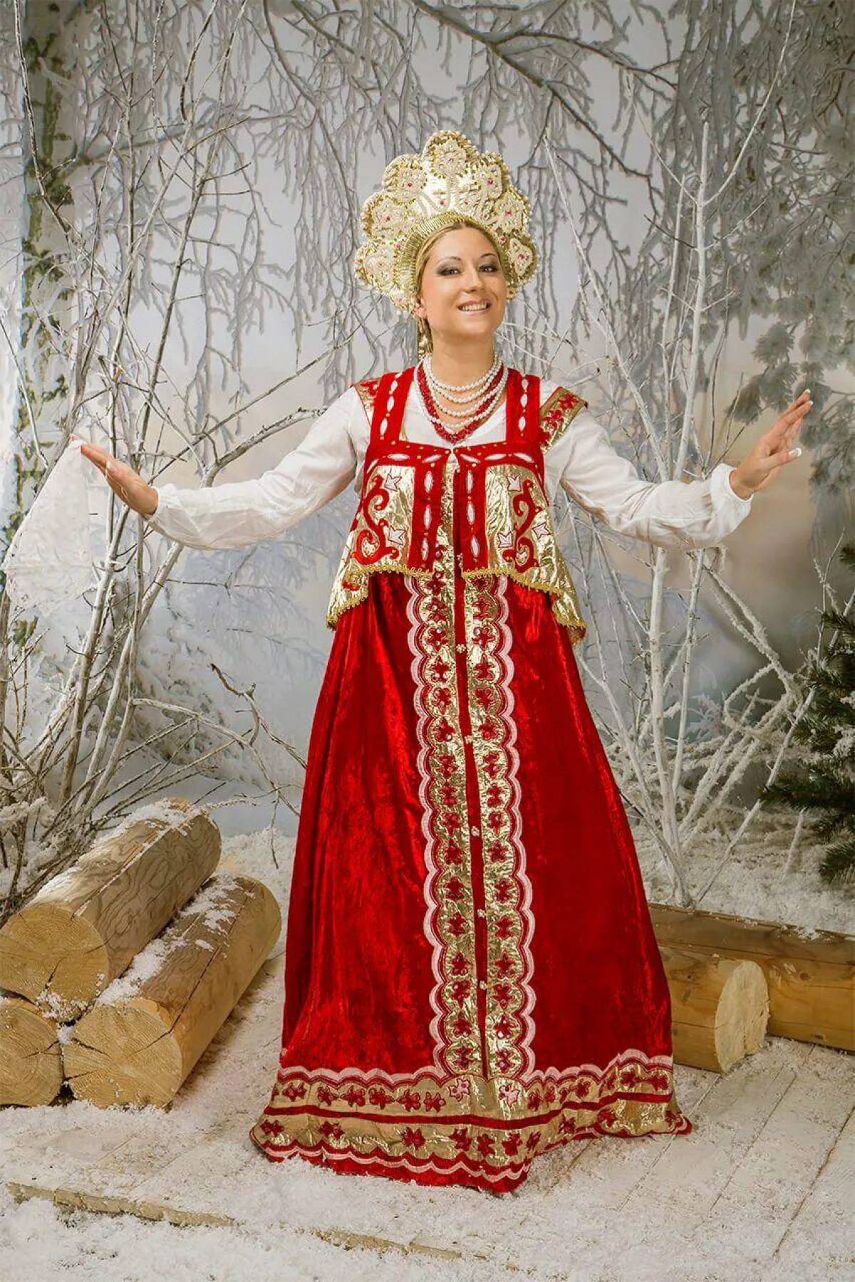 Girls in Slavic costumes in Kouliacan