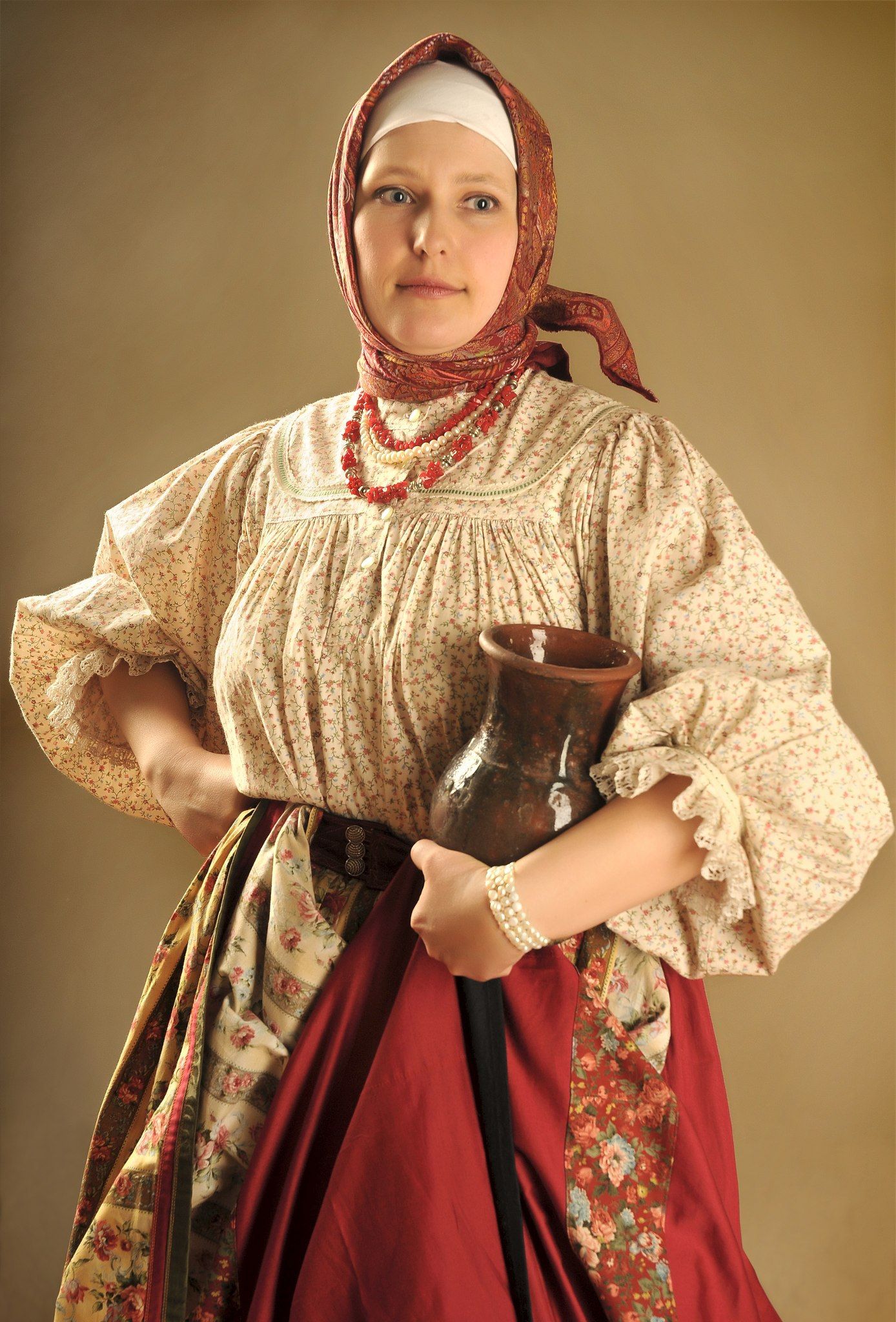 Girls in Slavic costumes in Kouliacan